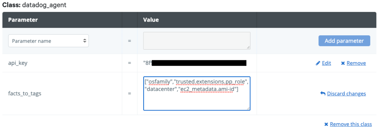 Datadog config file