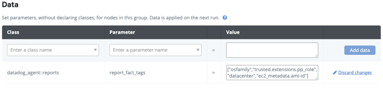 Setting up Tags for Metrics
