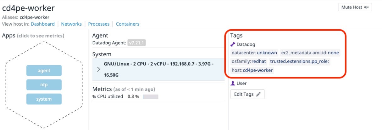 Setting up Tags for Metrics